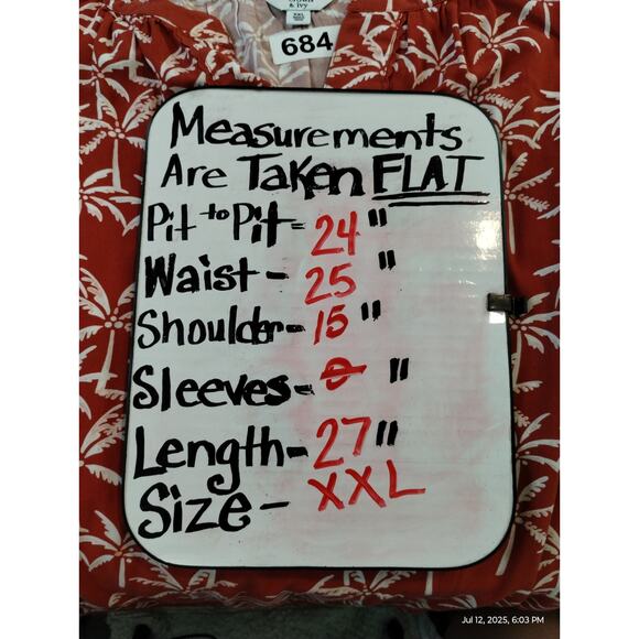 Crown & Ivy Women's XXL Tropical Sleeveless Resortwear Summer Crochet Palms Top - Picture 11 of 11